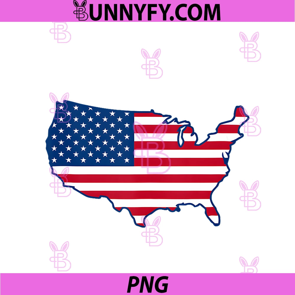 USA Map PNG, American Flag PNG