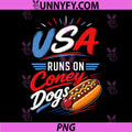 USA Runs On Coney Dogs Fun PNG, Patriotic Hot Dog Sausages PNG