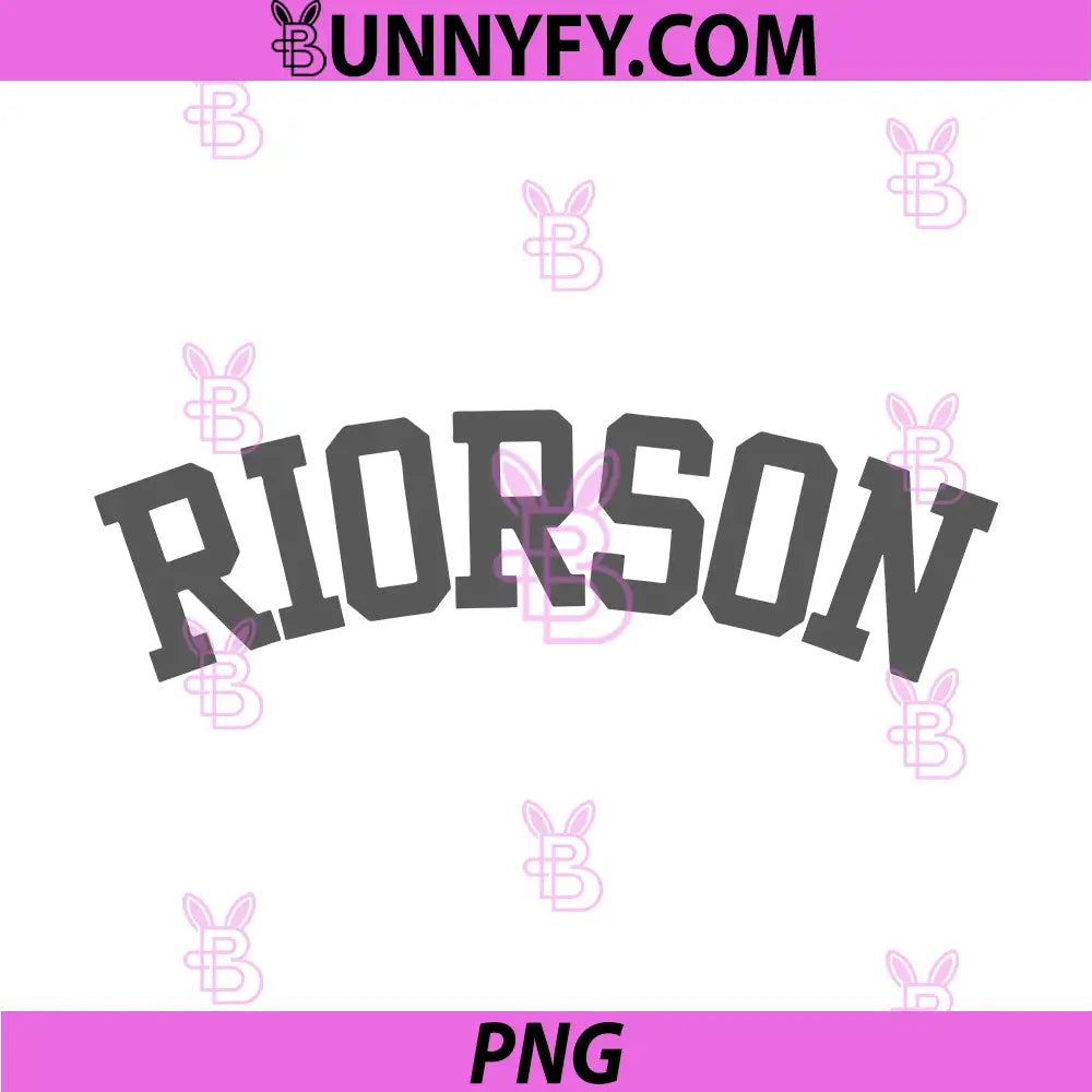 Riodson Curved Text Logo PNG, Minimal Bookish Typography PNG