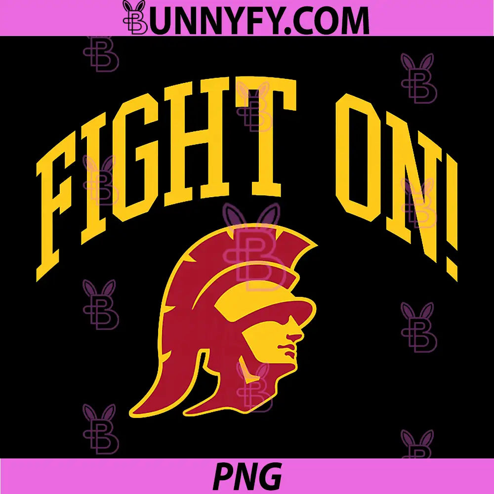 USC Trojans Fight On PNG, College Football Team Graphic PNG