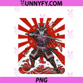 Ukiyo-e Anime Style Samurai PNG, Warrior Japanese Flag Ninja PNG