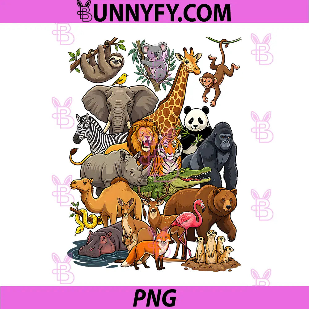 Ultimate Wild Animal Kingdom PNG, Character Collage PNG