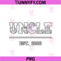 Uncle Est. 2006 PNG, Funny Sports Year Established Uncle Retro PNG