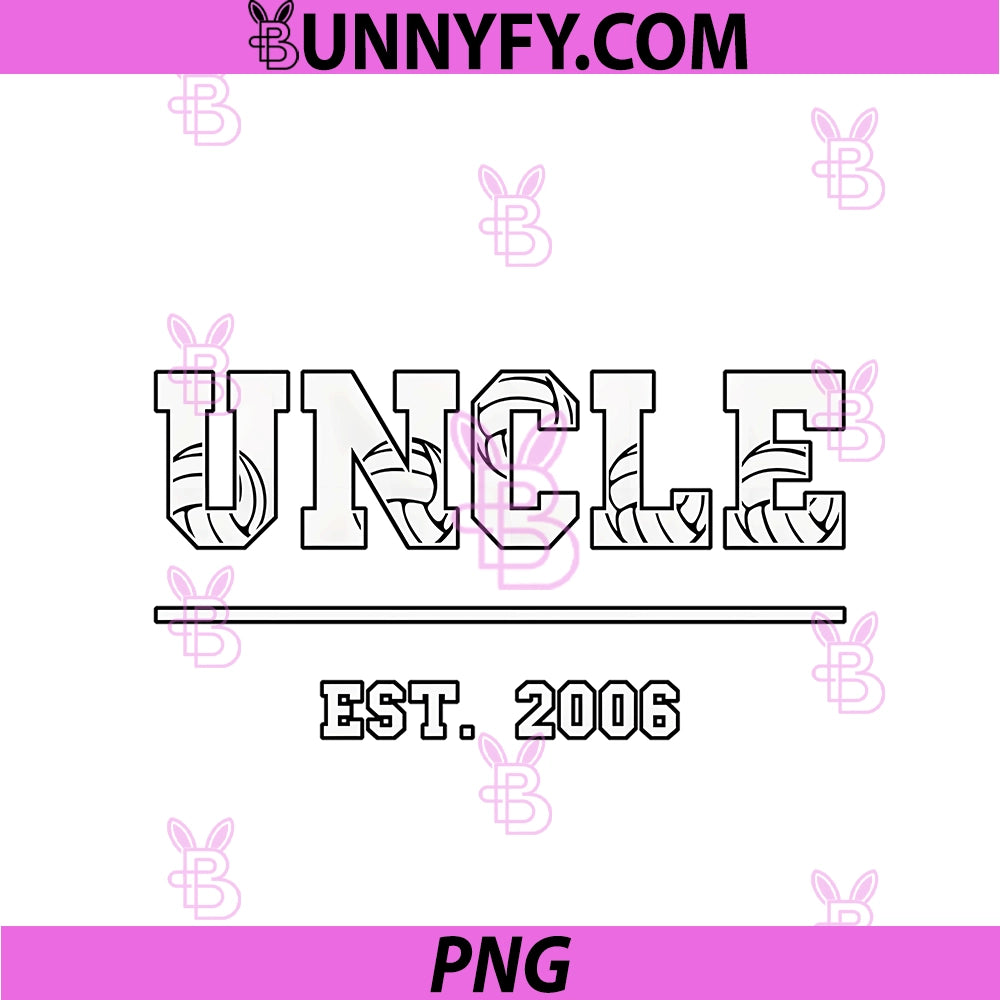 Uncle Est. 2006 PNG, Funny Sports Year Established Uncle Retro PNG