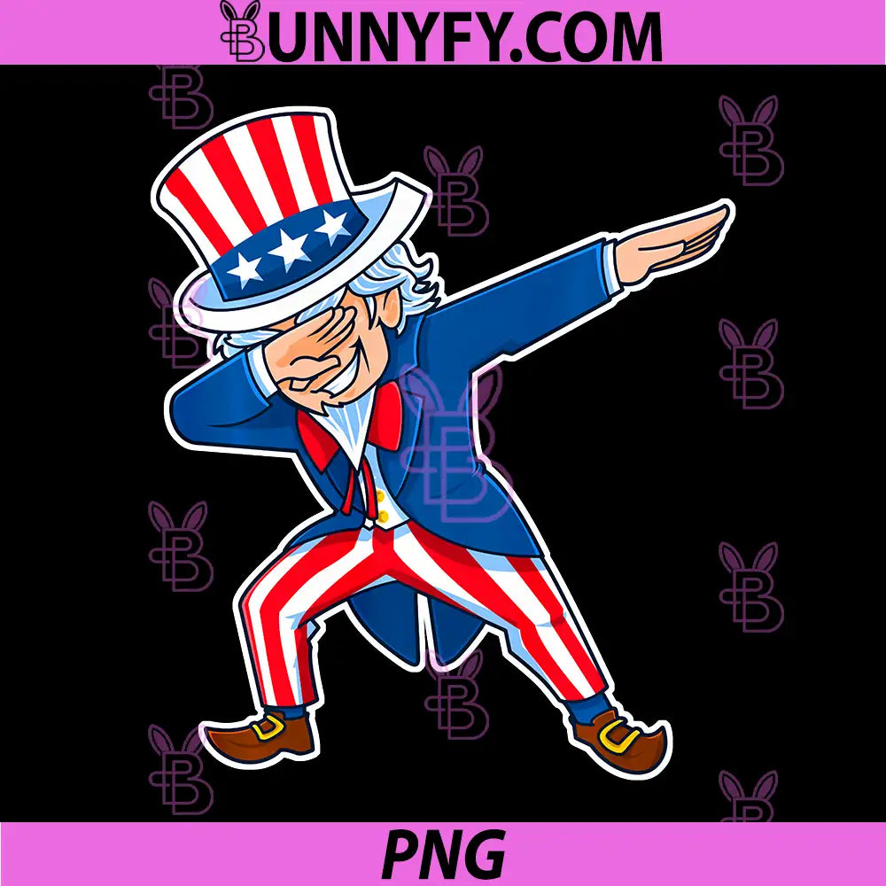 Uncle Sam Dabbing Dab PNG, 4th Fourth of July Patriotic Dance PNG