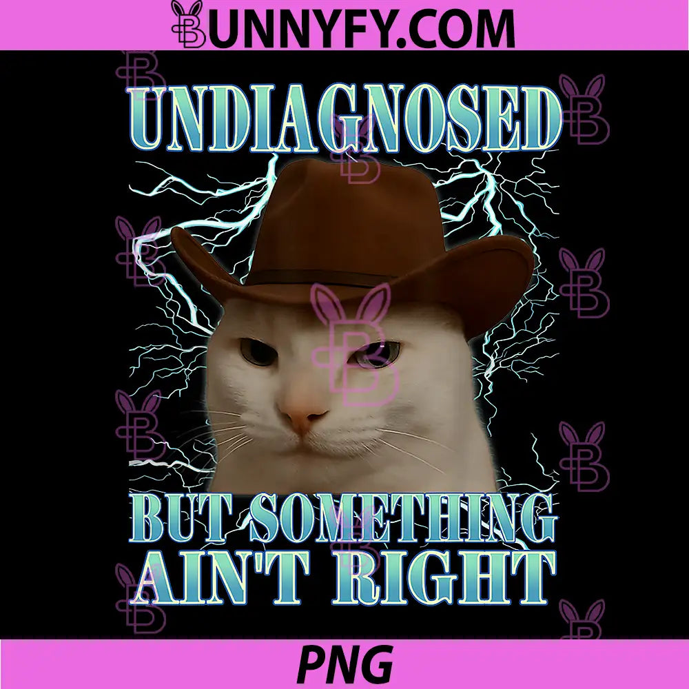 Undiagnosed But Something Ain't Right PNG, Funny Silly Cat Meme PNG