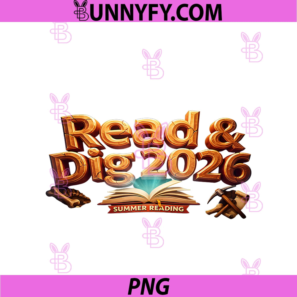 Unearth A Book Read And Dig 2026 PNG, Summer Reading PNG