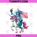 Unicorn Statue Of Liberty 4th Of July USA Flag Cute PNG, Performance PNG