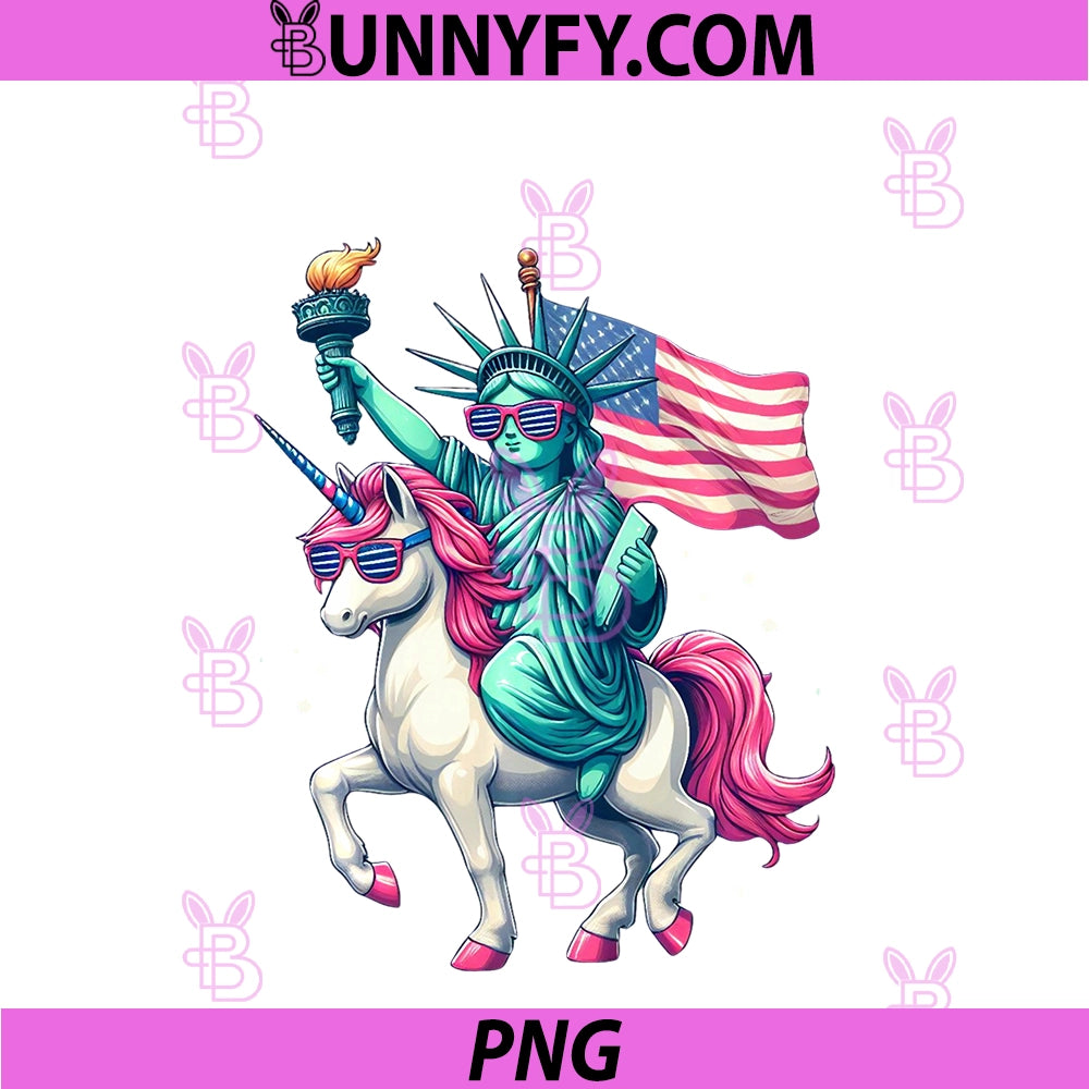 Unicorn Statue Of Liberty 4th Of July USA Flag Cute PNG, Performance PNG