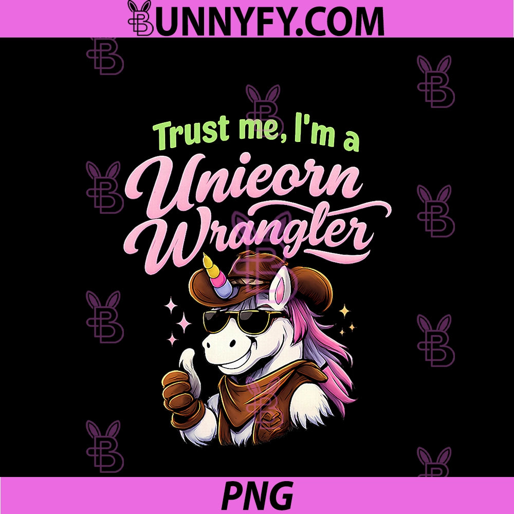 Unicorn Wrangler PNG, Sunglasses Cowboy Thumbs Up Graphic PNG