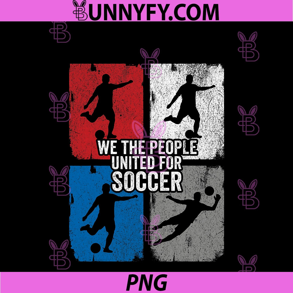 United For Soccer PNG, Silhouettes Of Players Bold Typography PNG