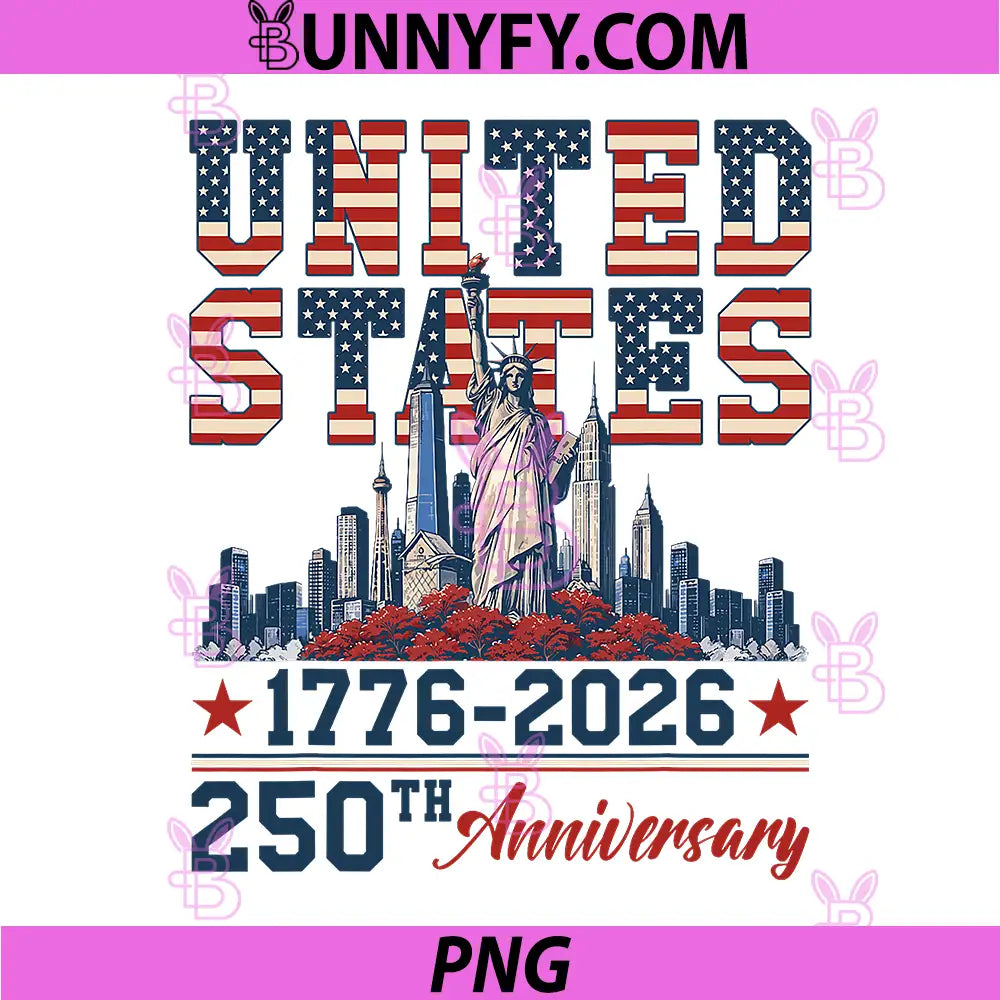United States 250 America Years PNG, USA Flag Statue of Liberty PNG