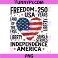 United States 250th PNG, Anniversary Liberty Heart PNG
