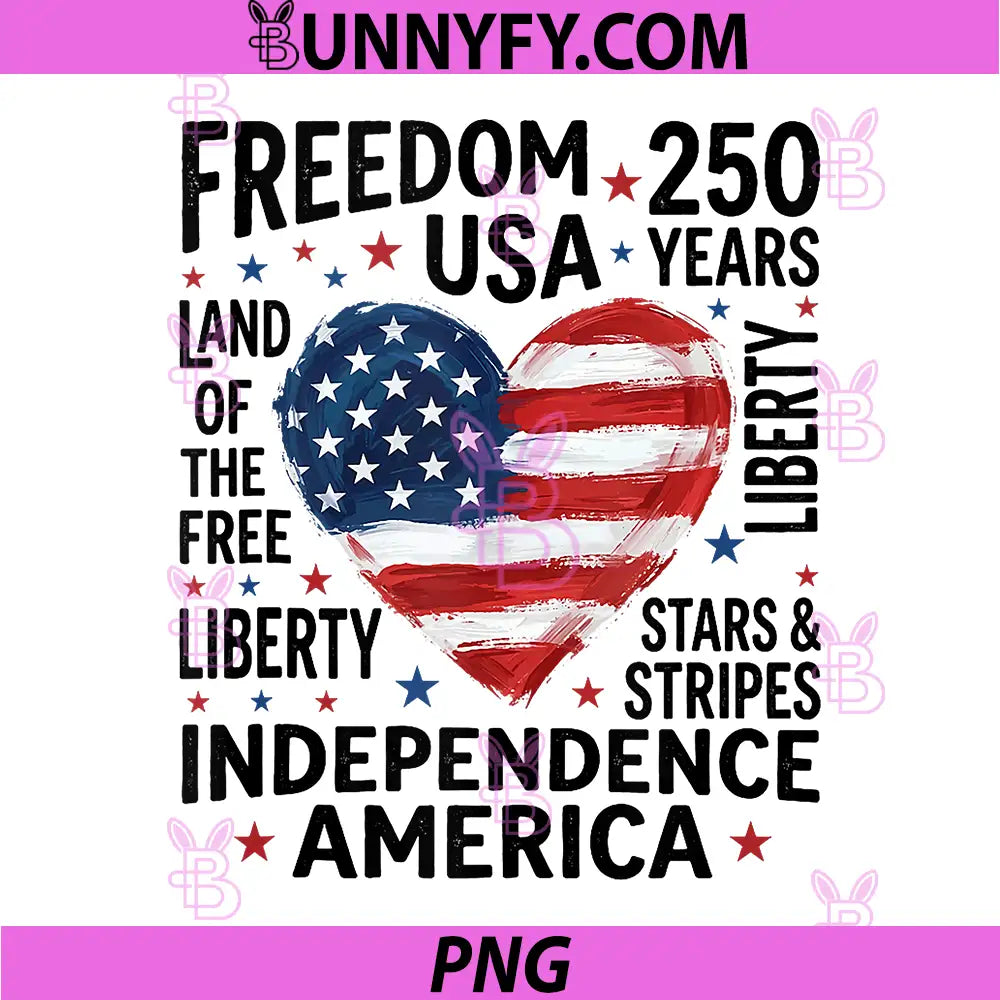 United States 250th PNG, Anniversary Liberty Heart PNG