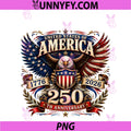 United States Of America 250th PNG, Anniversary 4th Of July Eagle PNG