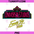 Universal Studios PNG, Family Trip 2026 Neon Logo PNG