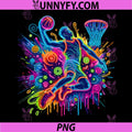 Urban Slam Dunk Art PNG, Abstract Drip Basketball Graphic Only PNG