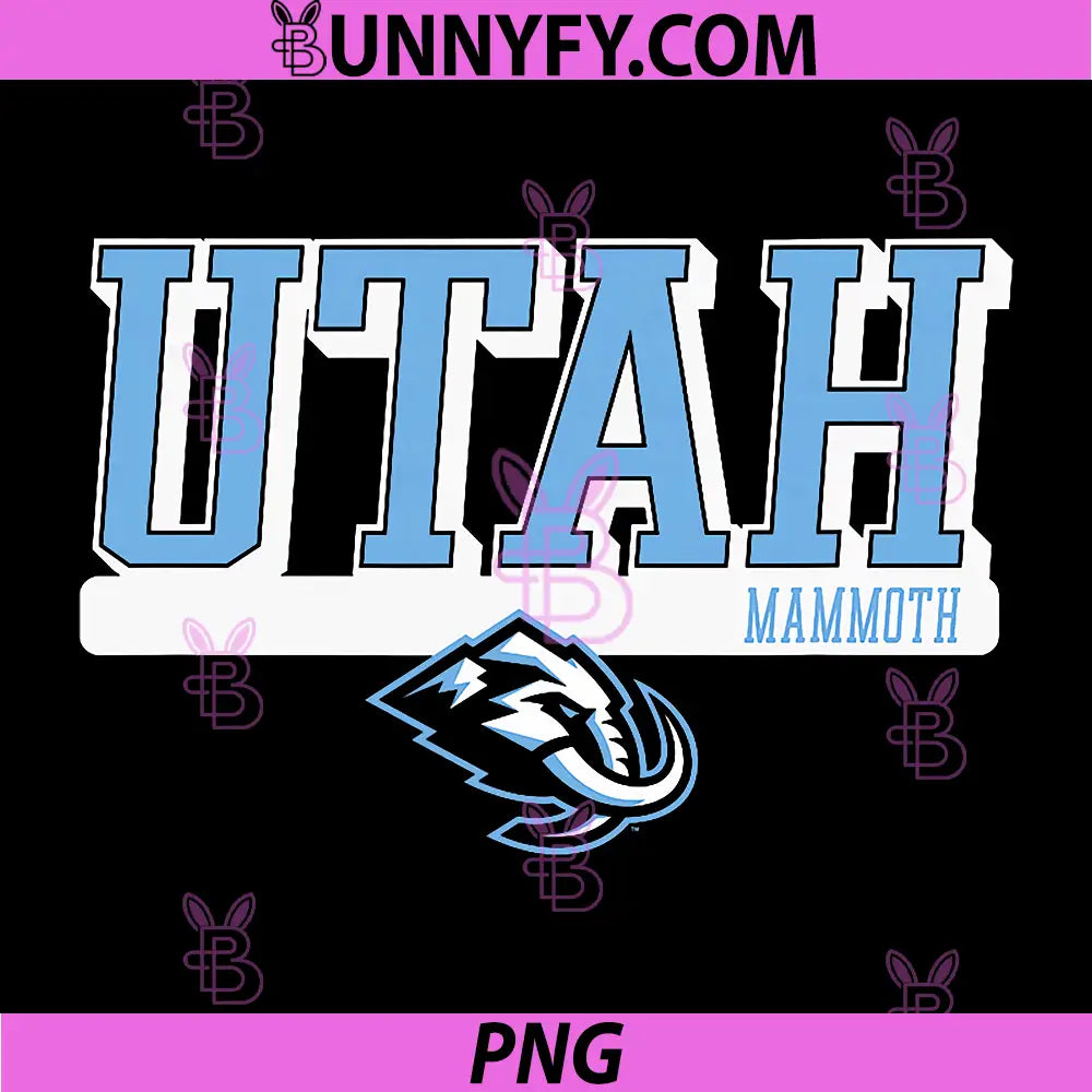 Utah Mammoth PNG, Faceoff Black NHL Officially Licensed PNG