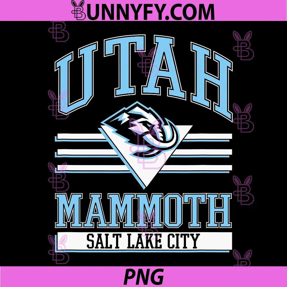 Utah Mammoth Salt Lake City PNG, Black NHL Officially Licensed PNG