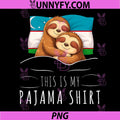 Uzbekistani Flag Pajama PNG, Sleeping Sloth Sleepover Uzbekistan PNG