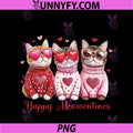 Valentine Cat Happy Meowentines PNG, Heart Valentines Cat Lover PNG