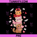 Valentine Cat PNG, Happy Meowentines Heart Valentines Cat Lover PNG