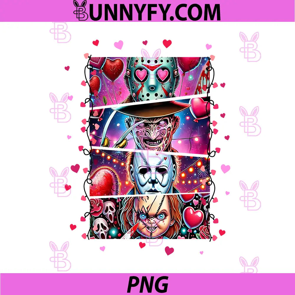 Valentine Horror PNG, Character Halloween Valentine PNG