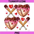 Valentines Day PNG, Drip Heart Baseball XOXO PNG