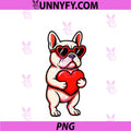 Valentines Day French Bulldog Dog PNG, Love Frenchie Lover PNG
