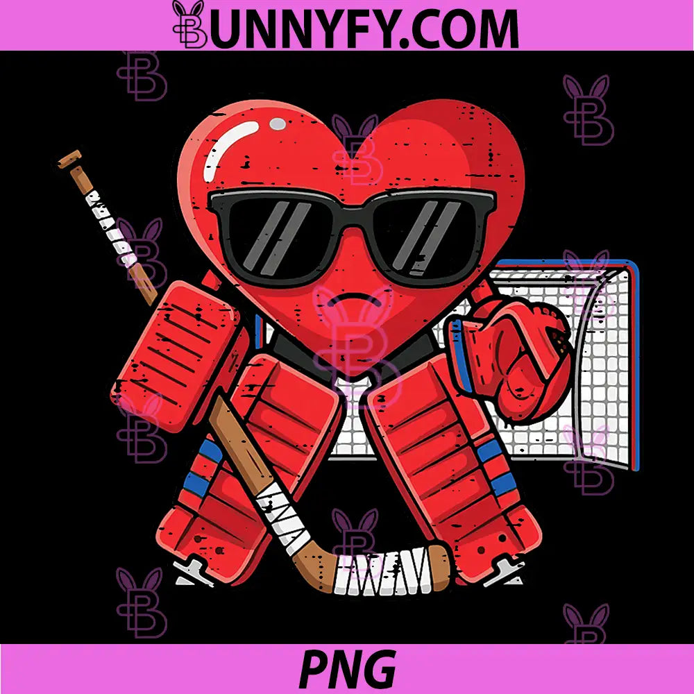 Valentines Day PNG, Heart Ice Hockey Goalie PNG