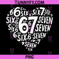 Valentines Day PNG, Heart Six Seven 67 PNG