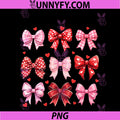 Valentines Day Hearts Leopard PNG, Coquette Bow PNG