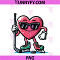 Valentines Day PNG, Heart Ice Hockey Player PNG