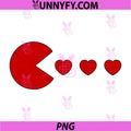 Valentines Day Retro PNG, Game Eating Hearts Gaming PNG