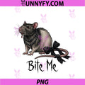 Vamp Romantic Rat Bite Me PNG, Gothic Coquette Pet Design PNG