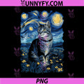 Van Gogh Cat Tabby PNG, Cat Owners Cat Lady Black PNG