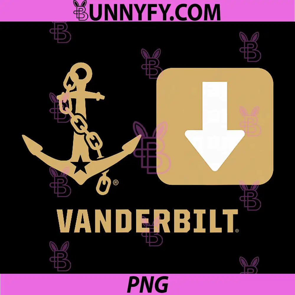 Vanderbilt Commodores PNG, Anchor Down Symbols Vanderbilt Ports PNG
