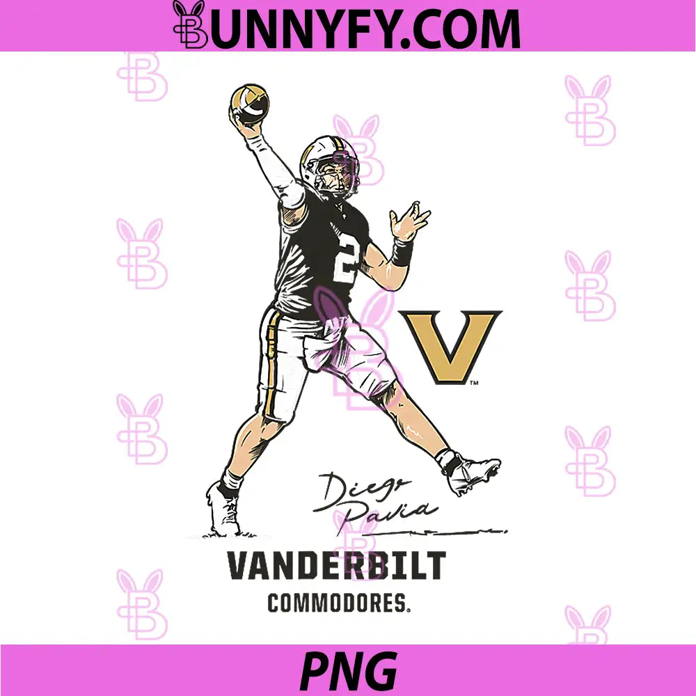 Vanderbilt Football PNG, Diego Pavia Superstar Pose Vanderbilt PNG