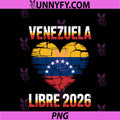 Venezuela Libre 2026 PNG, Free Venezuela Heart Flag PNG