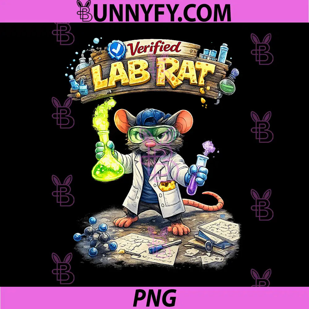 Verified Lab Rat PNG, Funny Science PNG