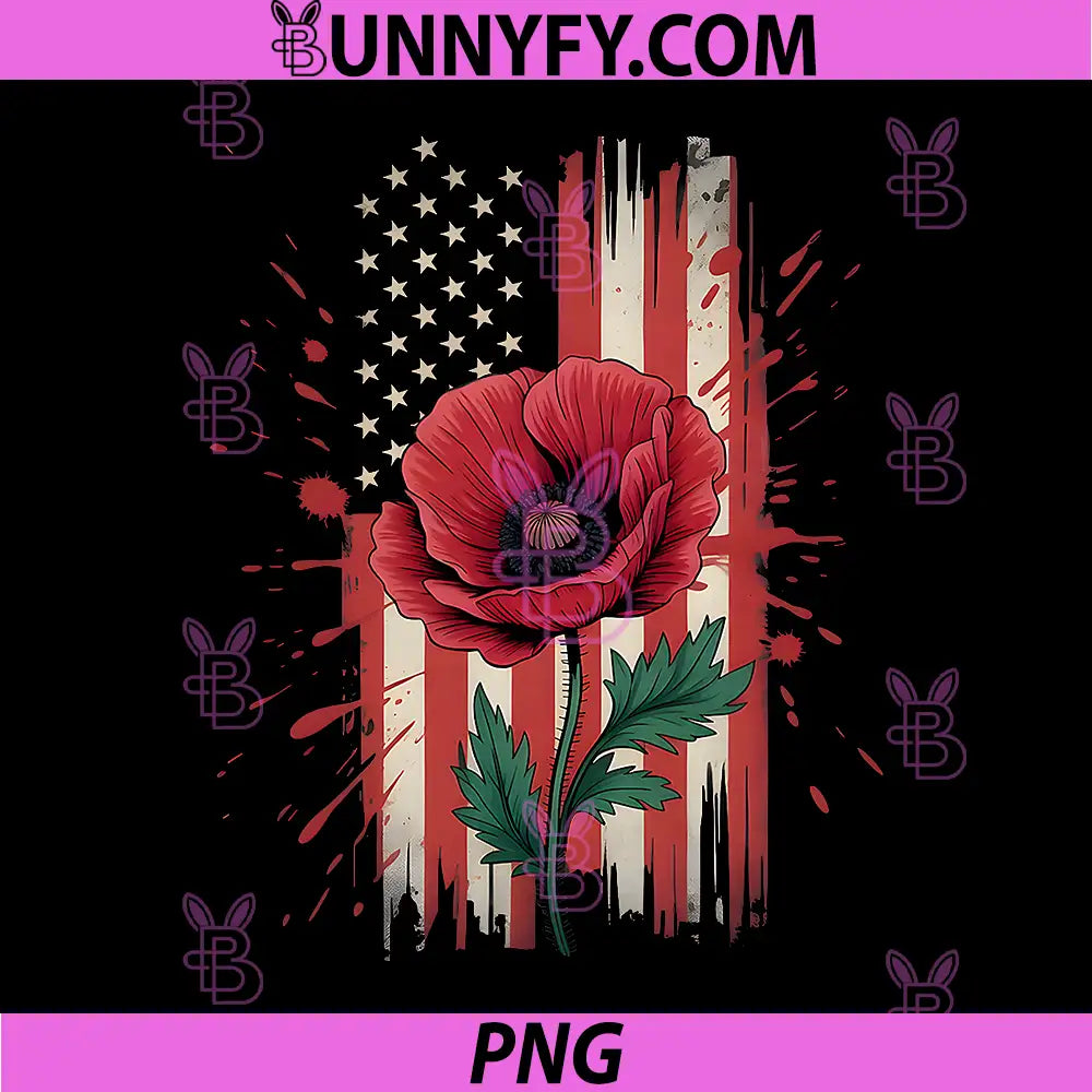 Veterans Day USA Memorial Day PNG, Red Poppy Flower Military PNG