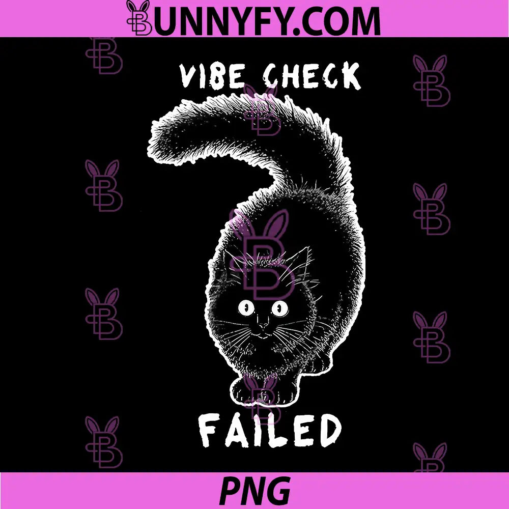 Vibe Check Failed PNG, Funny Cat Internet Meme PNG