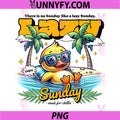 Vibes Lazy PNG, Sunday Cute Duck PNG