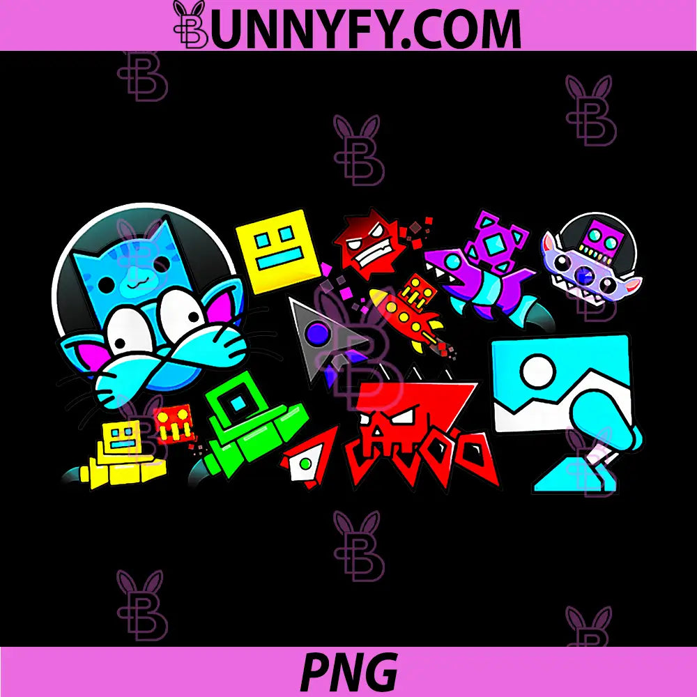 Video Game Geometry PNG, Video Gamer Lover Dash PNG
