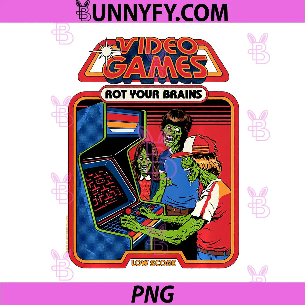 Video Game Zombies Sarcastic PNG, Retro Vintage Funny Humor PNG