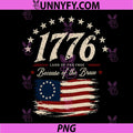 Vintage 1776 America Patriotic PNG, 4th of July Land of the Free PNG