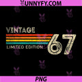 Vintage 1967 Limited Edition PNG, Birthday 1967 Vintage PNG
