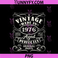 Vintage 1976 Birthday Decorations Mens PNG, Funny 50th Birthday PNG