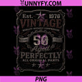 Vintage 1976 Limited Edition PNG, 50 Year Old 50th Birthday PNG