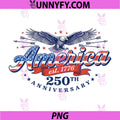 Vintage 250 Years Eagle PNG, America 250th 4th July Anniversary PNG